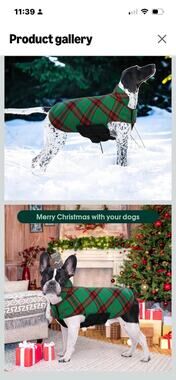Kuoser Waterproof Dog Coat, Reversible Dog Jacket for L Dogs, Adjustable